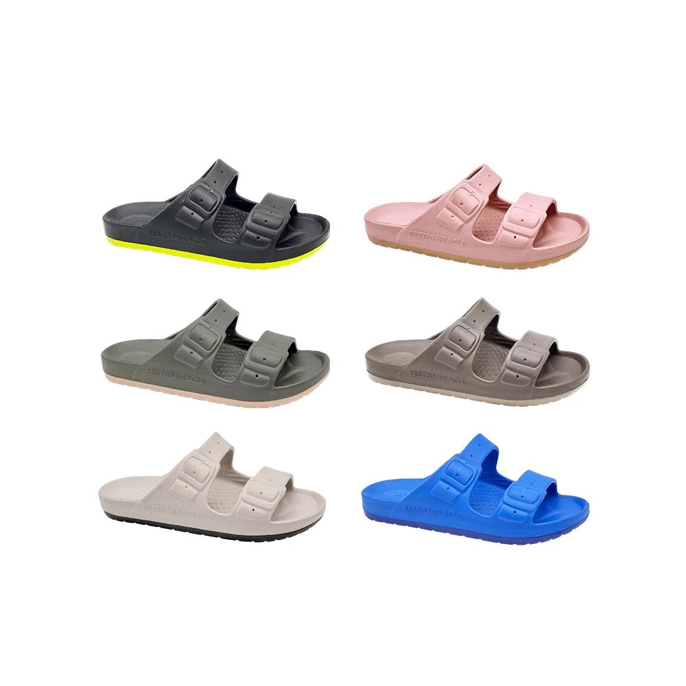 【母子鱷魚】撞色時尚阻滑拖鞋-男鞋-女鞋