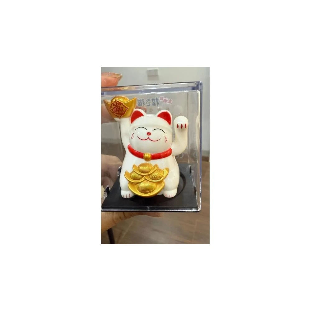 太陽能招手納福可愛招財貓【K5】