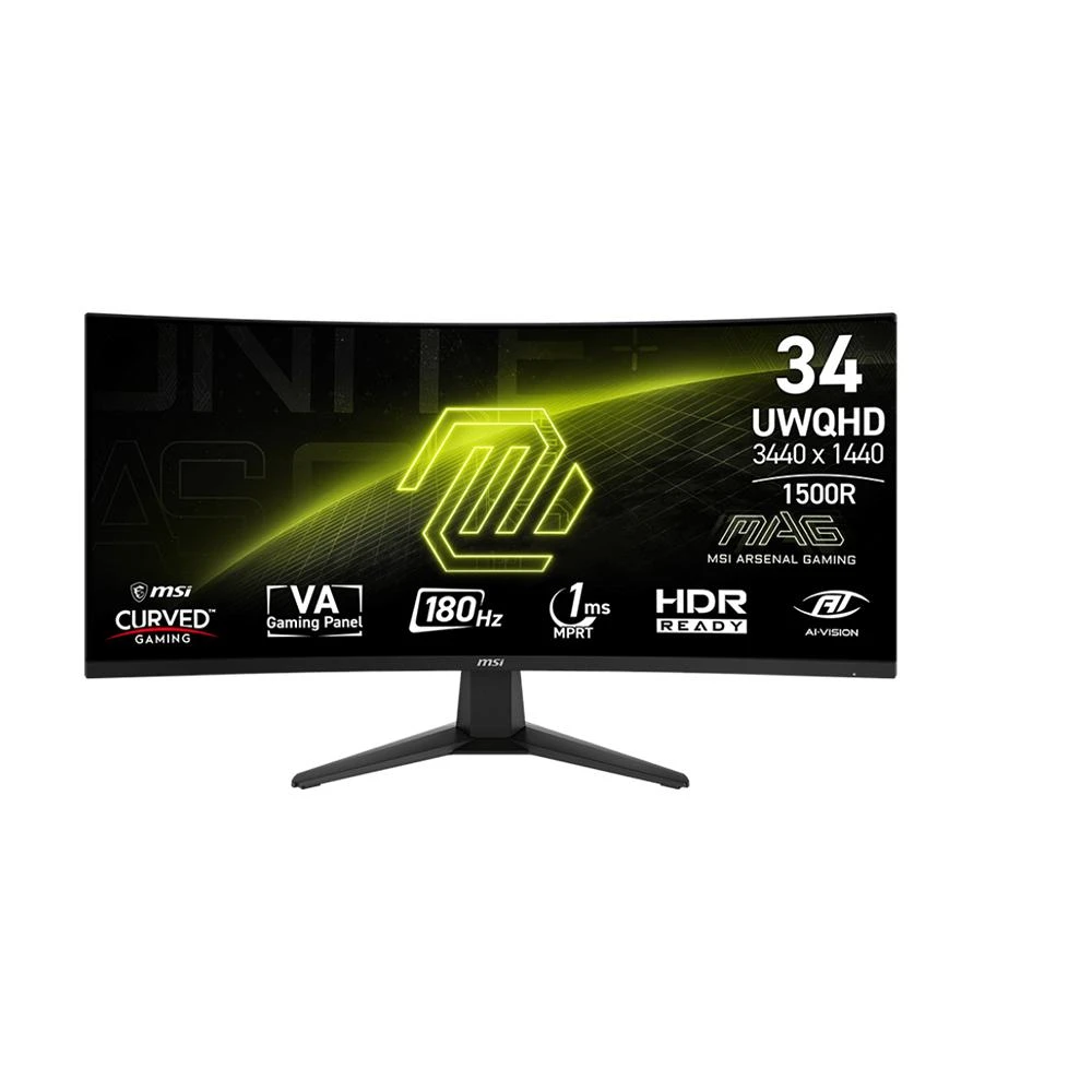 【MSI 微星】MSI 微星 MAG 346CQ 曲面電競螢幕 34吋 VA 180Hz UWQHD 1ms HDR 電腦螢幕 遊戲螢幕