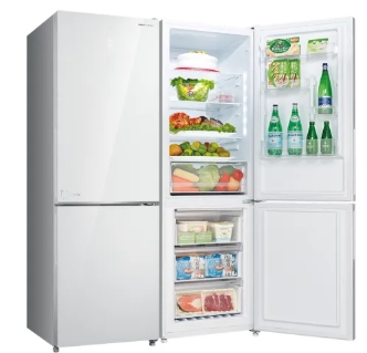 SANLUX臺灣三洋 SR-V350BF 雙門冰箱,325公升大容量設計,適閤中小型家庭使用。採用DC直流變頻馬達,運轉安靜省電,年耗電量僅300度,達到能源效率第1級標準。白色系外觀簡約時尚,尺寸寬595x深635x高1855mm,重量66kg,臺灣製造品質保證。左開門設計(由左至右開),使用環保R600a冷媒,全機及壓縮機保固1年,含基本安裝服務。BSMI許可字號R31005,110V電壓適用臺灣家庭,是高效節能的理想選擇。 SANLUX台灣三洋 SR-V350BF