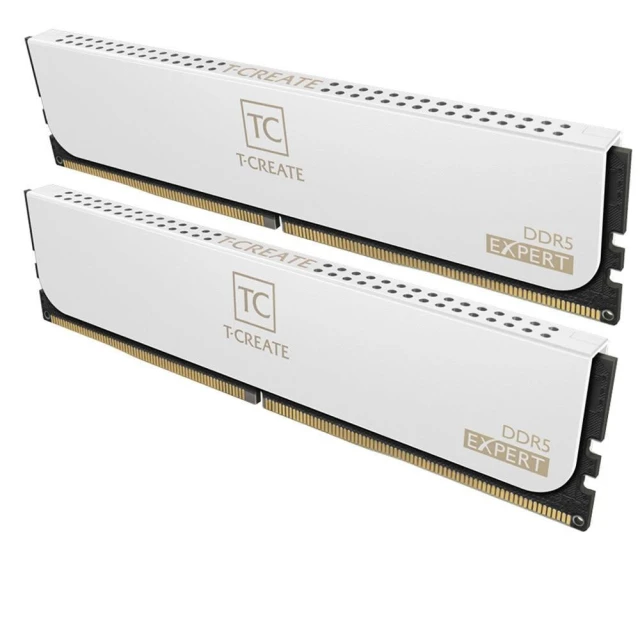 【Team 十銓】T-CREATE EXPERT 32GB(16GB*2) D5-6000 CL30 白 桌上型記憶體(雙參數/頂規十層)