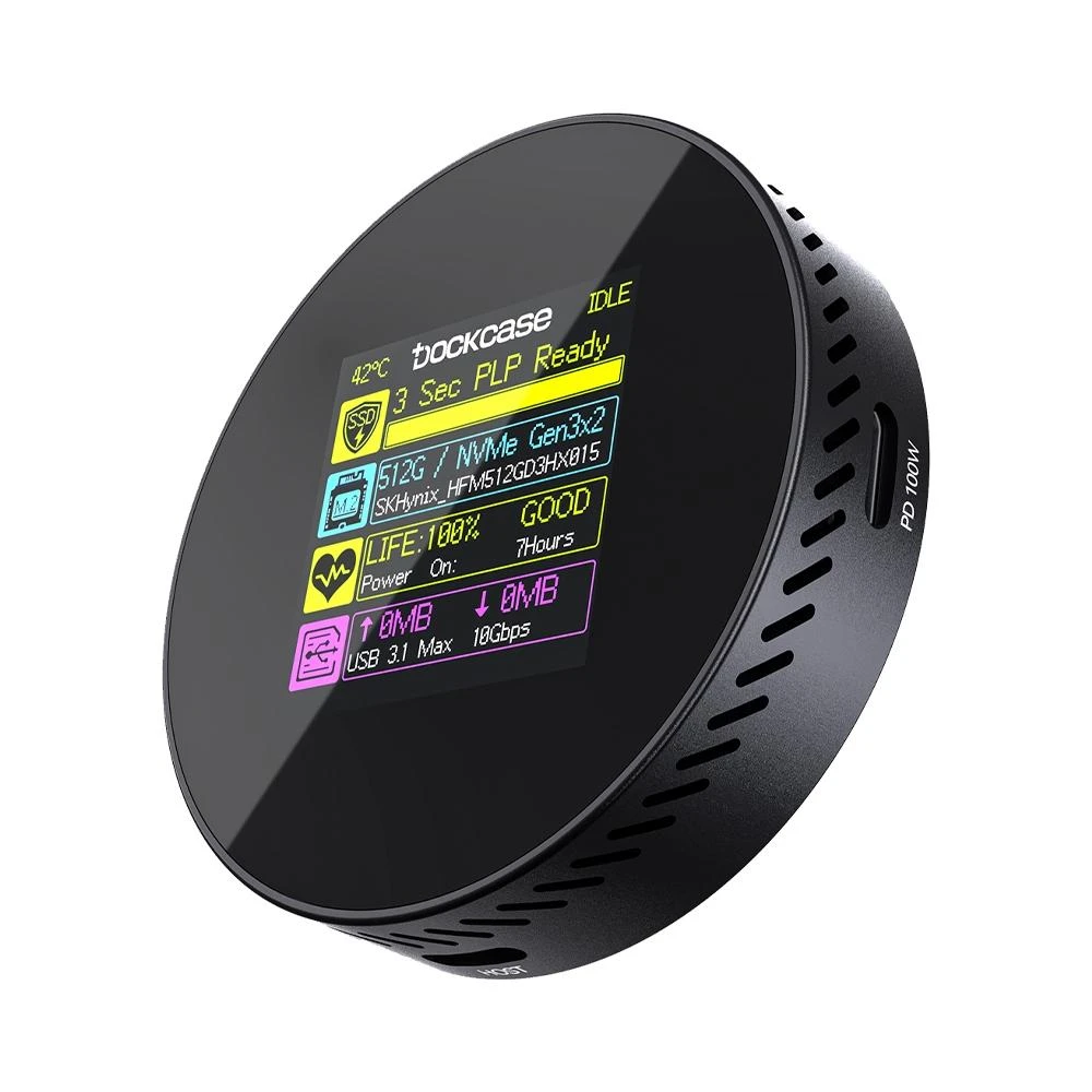 Dockcase M.2 NVMe 2230 2242 SSD 智能硬碟盒 MagSafe 磁吸 (DSWC1R-3B)