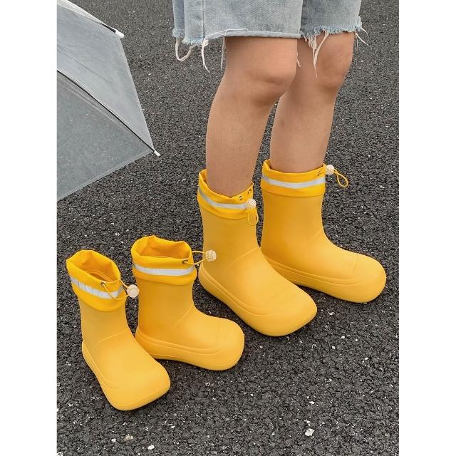 喜可xekoro雨天防水抽繩束口兒童雨靴四季通用親子外穿男童女童雨鞋