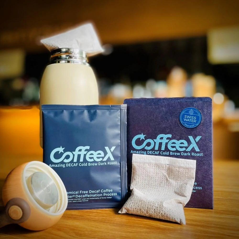 浸泡濾袋式 冷萃/熱萃【CoffeeX】99.9%無咖啡因咖啡 瑞士水DECAF處理豆 SwissWater 低咖啡因