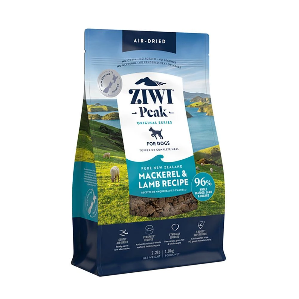 【ZIWI 巔峰】經典系列狗糧 鯖魚羊肉1kg/2.5kg/4kg(狗飼料/全犬/成犬/生食肉片)