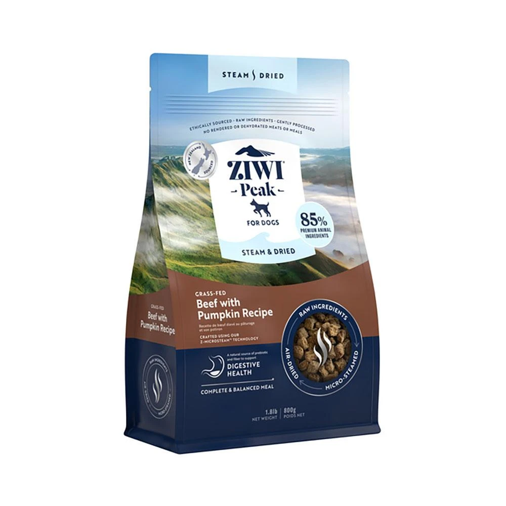 【ZIWI 巔峰】微蒸系列狗糧 草飼牛800g/1.5kg/3.2kg(狗飼料/全犬/成犬/微蒸乾式)