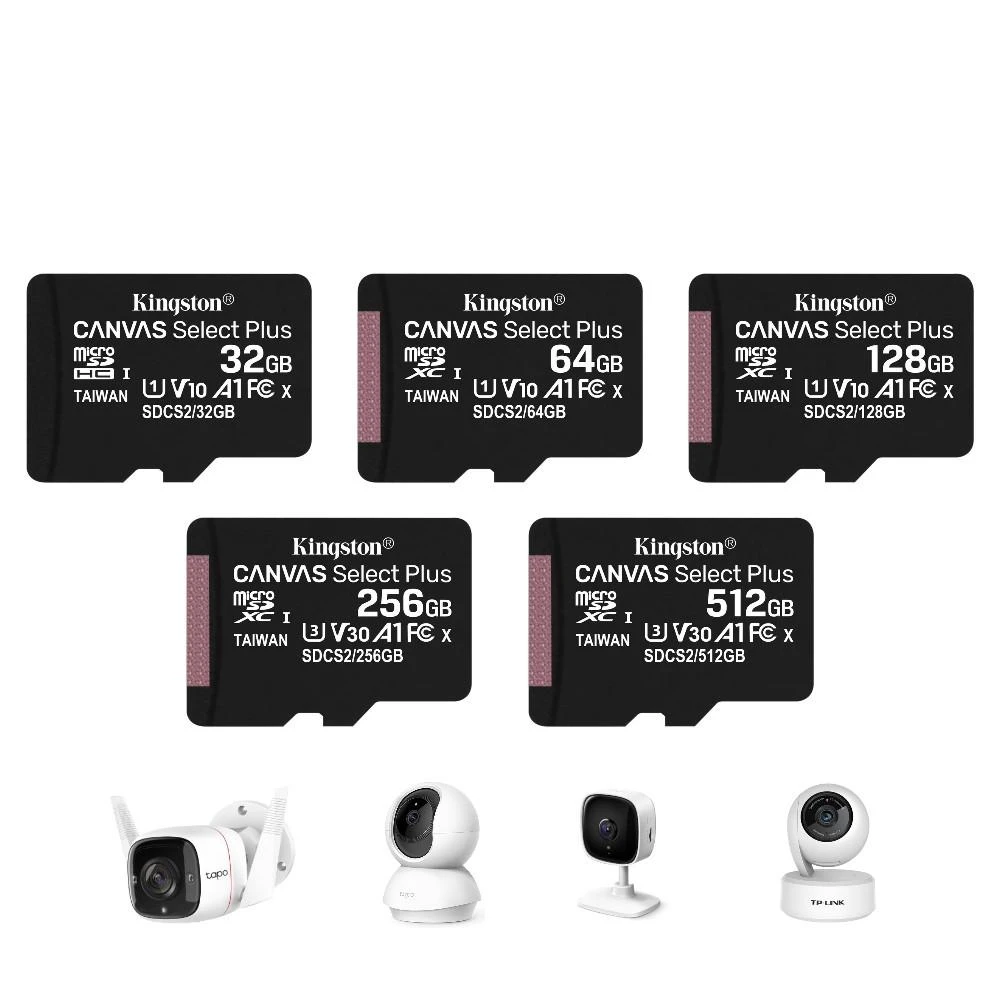 【Kingston 金士頓】適用 tp-link tapo攝影機監視器通用記憶卡 Micro SD卡 32G 64G 128G 256G 512G