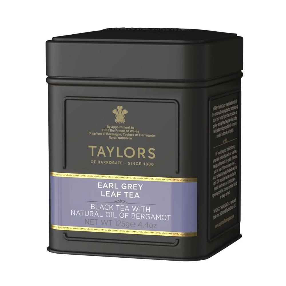 【Taylors 泰勒】英國泰勒茶 皇家伯爵茶（散茶鐵罐裝 125g）有效期限 2027/04/30