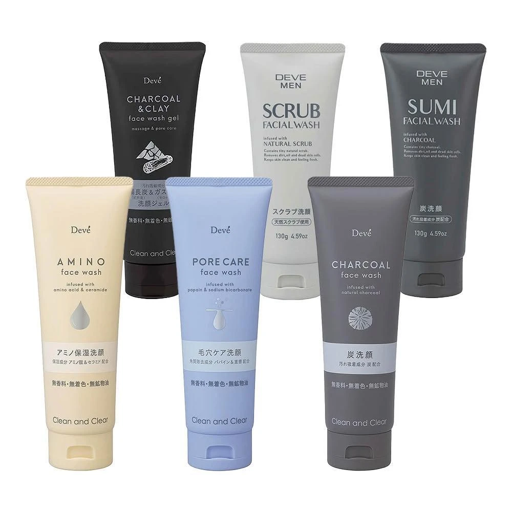 【KUM 熊野】DEVE 保濕 男性用 竹炭 深層 去角質 保濕 毛孔清潔 洗面乳 潔面乳130/170/200g