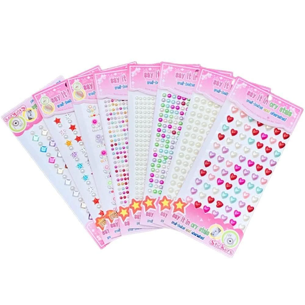 DIY壓克力彩鑽貼(彩鑽貼 珍珠貼 鑽石貼 水晶貼 水鑽貼 寶石貼 裝飾貼 美勞材料 手帳)