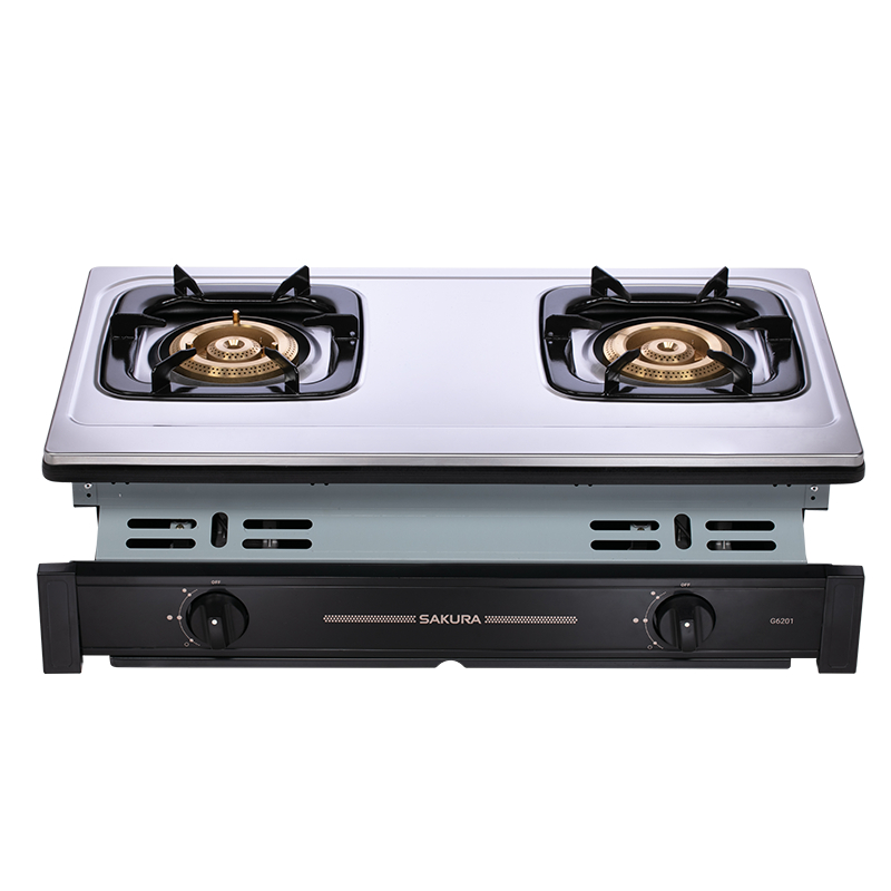【SAKURA 櫻花】G6201S 二口節能安全爐 崁入爐 銅鋁合金爐頭 G6201 一級能效