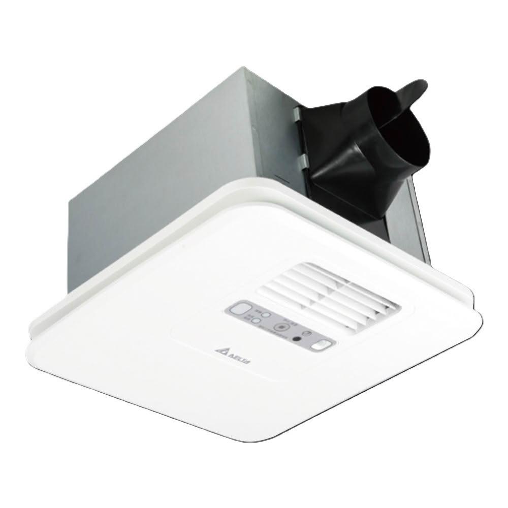 臺達電子 VHB30ACMT-AD 豪華型300系列多功能迴圈涼暖風機，專為浴室設計，具備保暖、照明、換氣功能。採用塑膠與鐵材製成，內配陶瓷加熱器、風扇馬達及PC板，尺寸35x35x18公分，適用110V/220V電壓，需DIY自行組裝。非環境人為因素提供全機三年保固，是理想的浴室換氣扇暖風機選擇，提升居家舒適度。