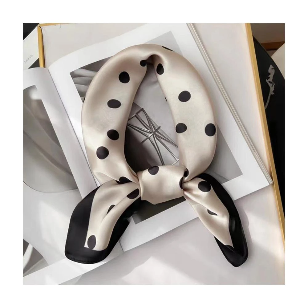 【HanVo】現貨 絕美時尚精緻質感絲巾 女絲巾 條紋方巾 點點方巾 圖騰絲巾 保暖抗寒 女圍巾 女生配件 C04-8208