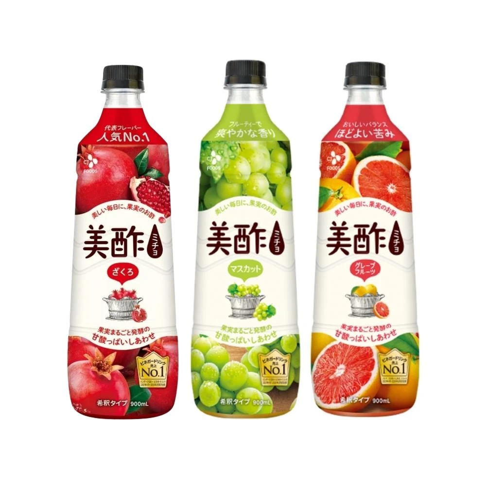 【CJ FOODS】韓國 CJ 果醋 美醋 石榴醋 葡萄醋 葡萄柚 青葡萄 900ml/350ml 希杰