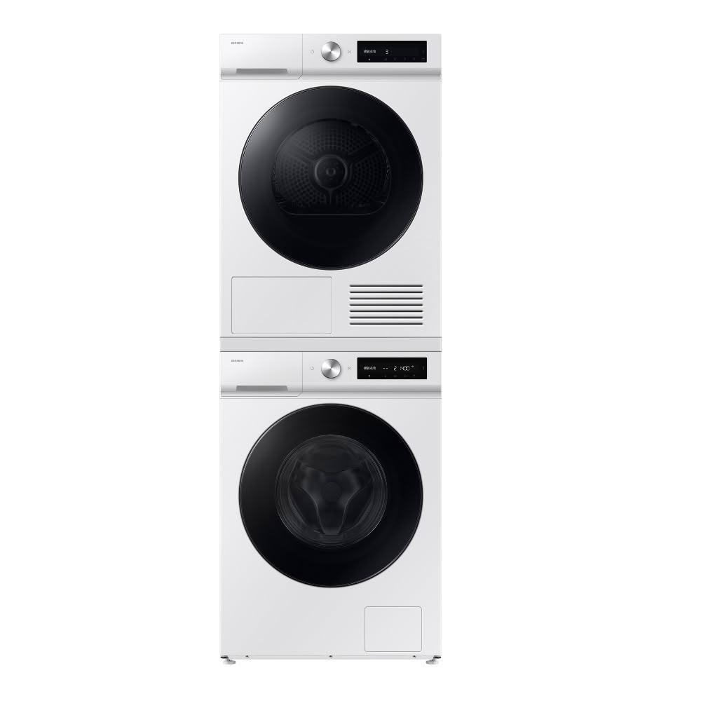 【Samsung 三星】12公斤滾筒洗脫洗衣機+10公斤免曬衣機白色乾衣機WW12BB744DGWTW-DV10DB7440GWTW