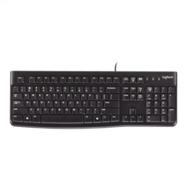 【Logitech 羅技】K120 USB有線鍵盤/防潑水超靜音設計