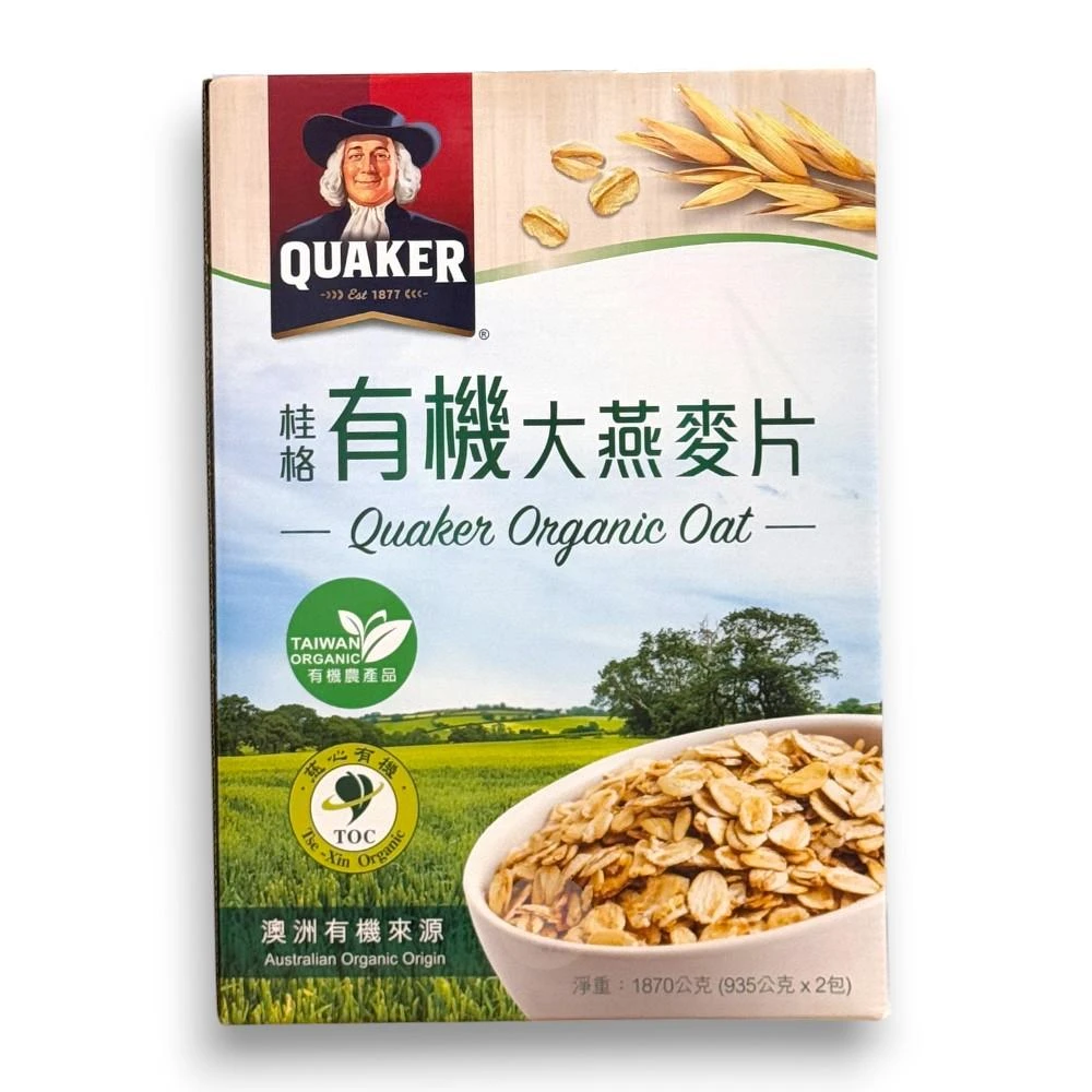 【QUAKER 桂格】桂格 有機大燕麥片 935公克X2入