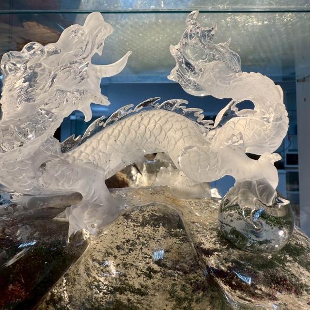 千奇國際精品】天然水晶千層彩虹幽靈龍雕件🐉千層幽靈水晶龍雕件老闆