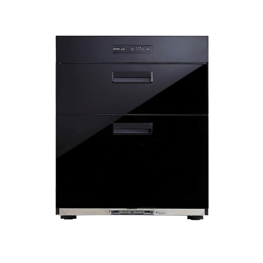 【SAKURA 櫻花】Q-7650 全平面落地式烘碗機 (含基本安裝)｜落地烘｜高68公分｜三段烘乾｜臭氧殺菌｜PTC熱風循環｜黑玻面板｜