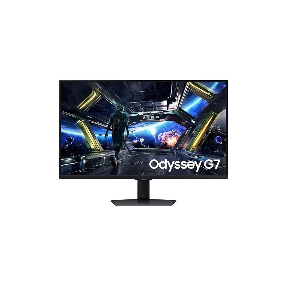 三星 Odyssey G7 S32DG702EC 32吋 4K UHD IPS 平面電競顯示器，搭載144Hz高重新整理率與1ms超快反應時間，完美支援電競遊戲與4K高解析度影像。IPS廣視角面板提供178°水平垂直可視角度，內建6~10W喇叭、HDMI與DisplayPort輸入介面，具抗藍光、零閃屏與薄邊框設計，可旋轉壁掛VESA 100x100mm。適合電競玩家與專業使用者，BSMI認證R33475，原廠保固三年，含電源線、DP線、USB 3.0線與遙控器。 