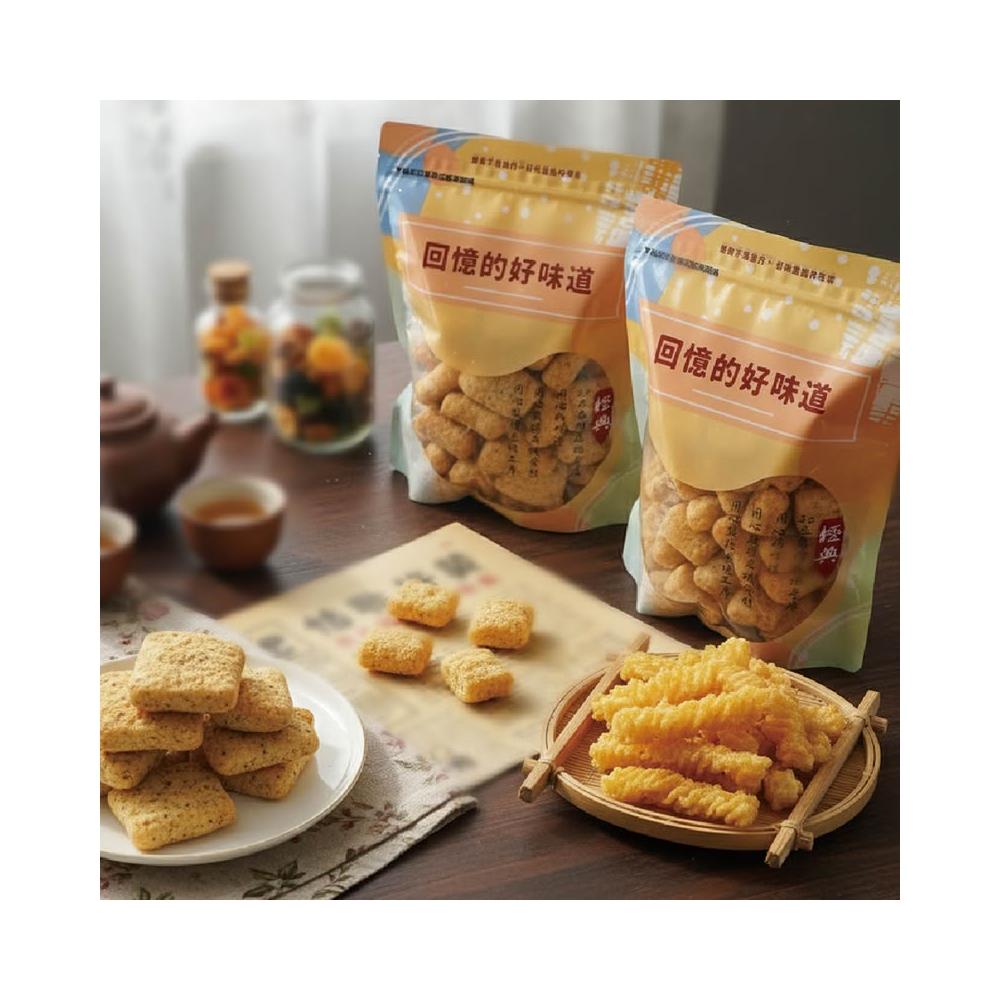 【正心堂花茶行】正心堂MO+台灣古早味餅乾分享包 玲瓏果 巧果 卡哩 雞塊 餅乾 海苔 椒鹽 胡椒 黑胡椒 全素食 鬆餅 大乖乖 麻花捲