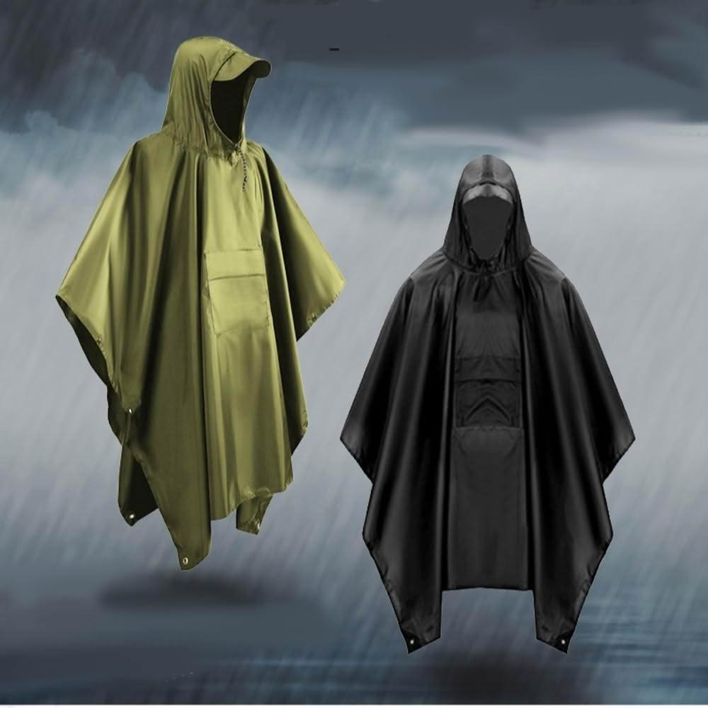 大山野營】DS-527 多功能三合一斗篷雨衣輕便雨衣風雨衣天幕地布旅遊騎