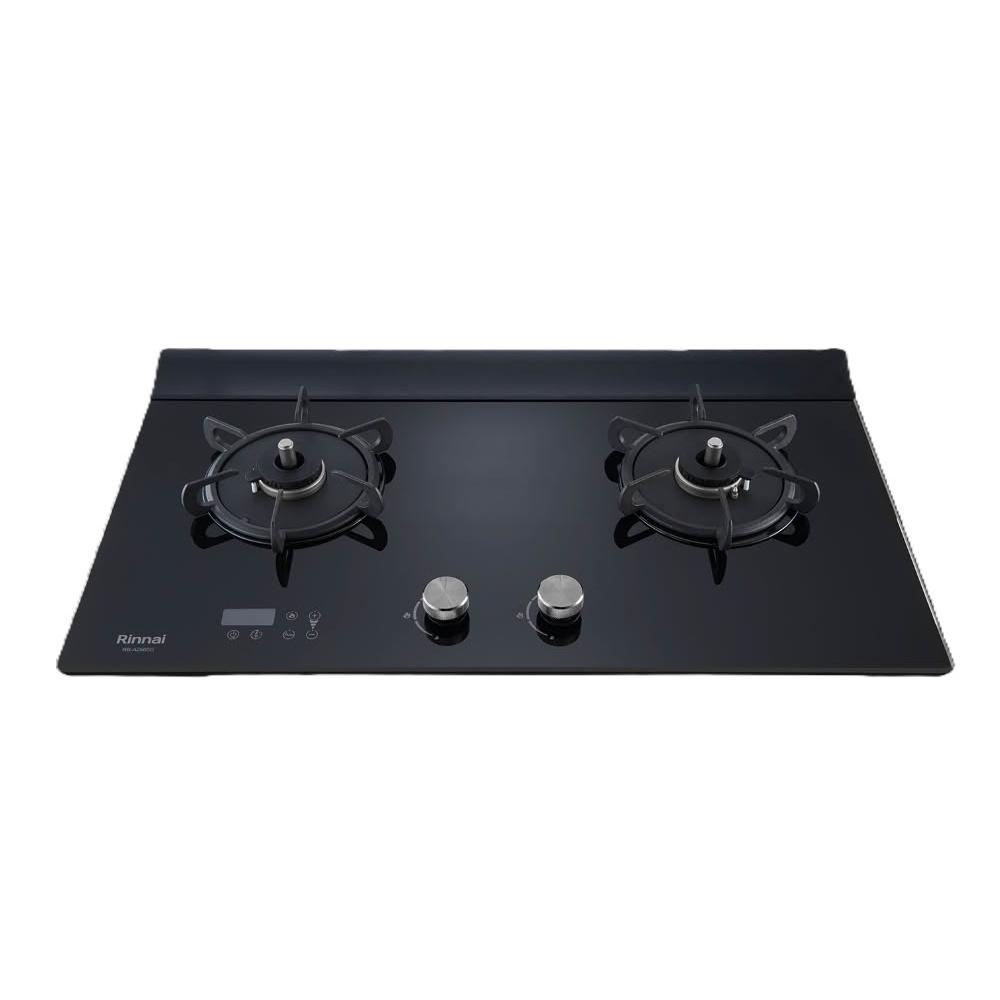 【林內】RB-A2660G(B) 檯面式緻溫玻璃雙口爐 (含基本安裝)｜緻溫系列｜檯面爐｜定時定溫｜一級能效｜瓦斯爐｜