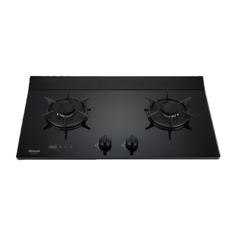 【林內】RB-L2620G(B) 檯面式彩焱玻璃雙口爐 (含基本安裝)|彩焱系列|檯面爐|三層火|新式導流槽|雙口定時|瓦斯爐|