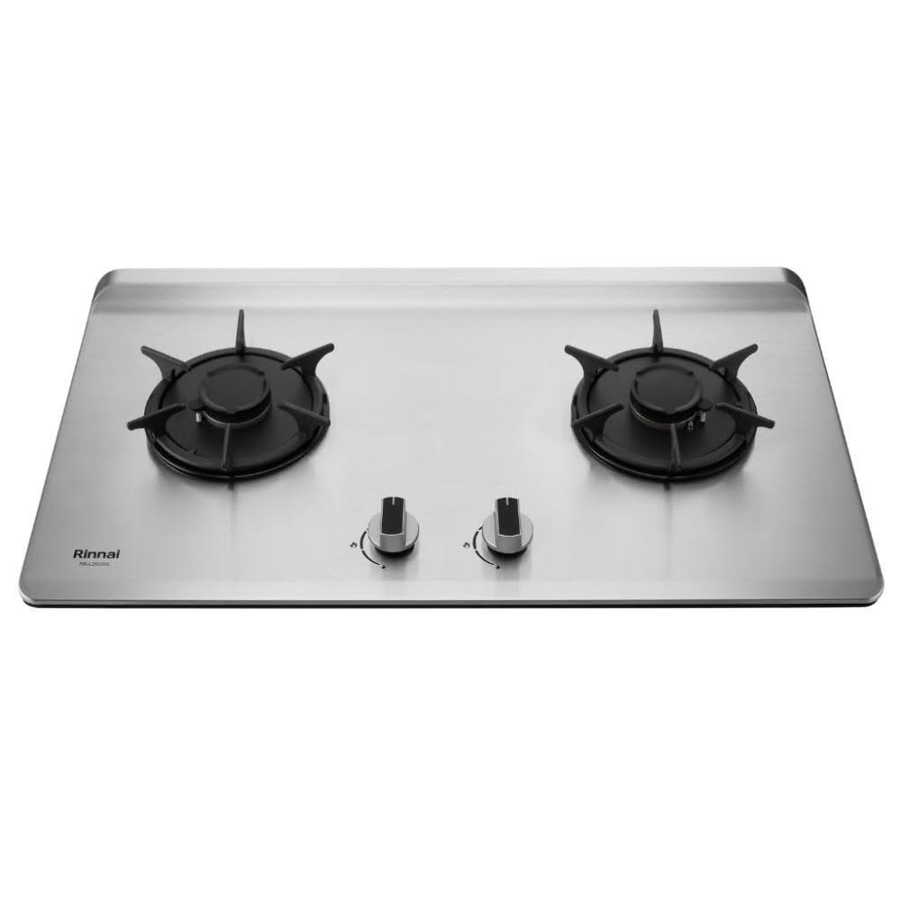 【林內】RB-L2600S 檯面式彩焱不銹鋼雙口爐 (含基本安裝)｜彩焱系列｜檯面爐｜三層火｜新式導流槽｜階梯式防漏｜瓦斯爐｜