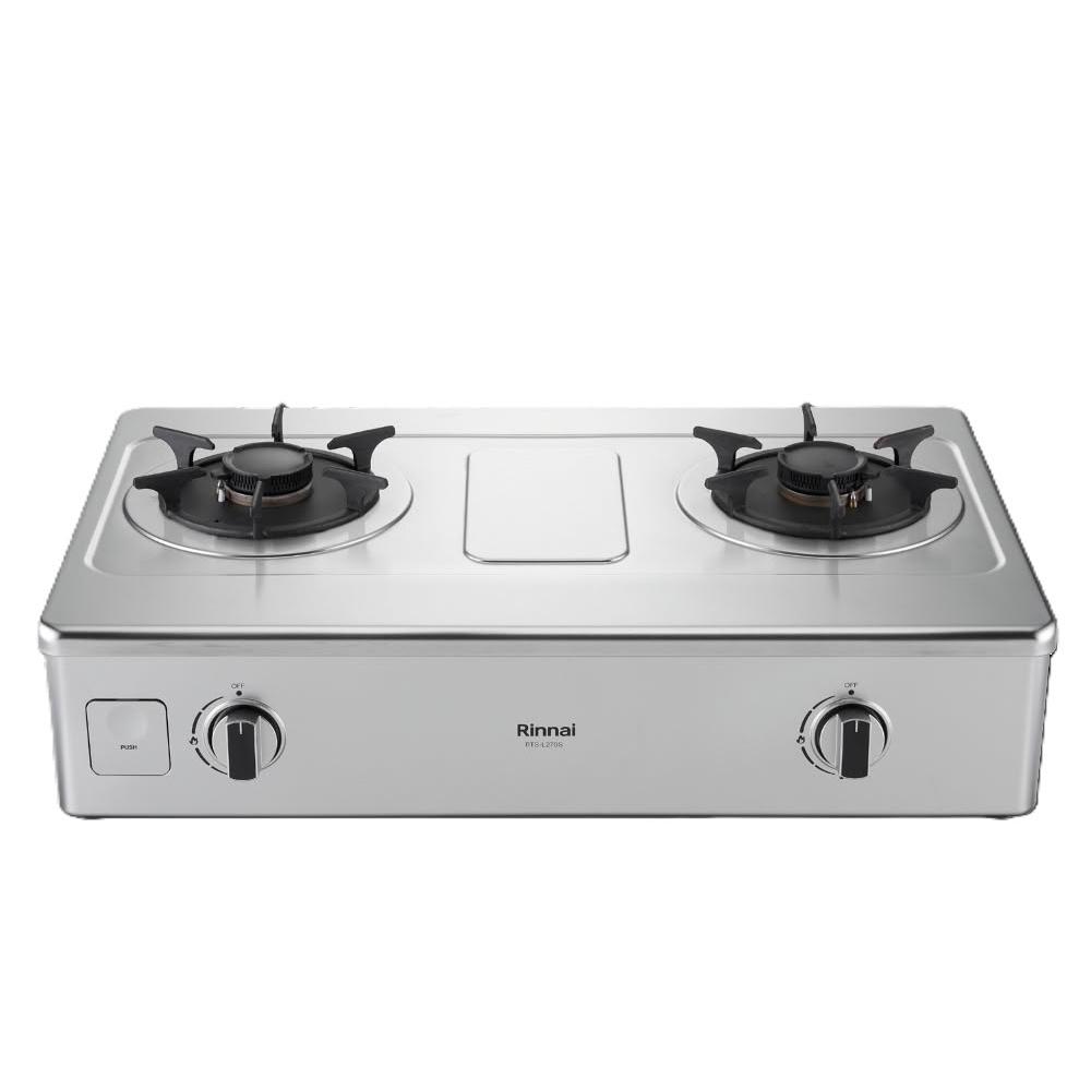 【林內】RTS-L270S 台爐式彩焱不鏽鋼雙口爐 (含基本安裝)｜彩焱系列｜台爐｜三層火｜新式導流槽｜階梯式防漏｜瓦斯爐｜