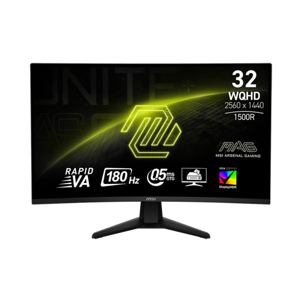 【MSI 微星】32CQ6F 電競螢幕 (DP/HDMI/Rapid VA/曲面/2K/0.5ms/180Hz/三年保固)