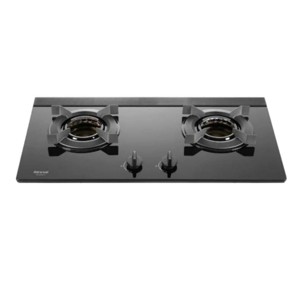 【林內】RB-N2601G(B) 檯面式內焰玻璃雙口爐 日本專利內焰爐頭 高保溫保水性 輕量化鑄鐵爐架 一級能效