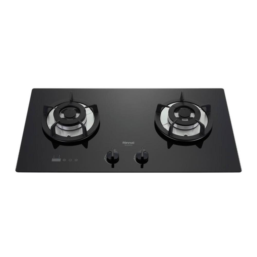 【林內】RB-S2630G(B) 檯面式防漏玻璃雙口爐 (含基本安裝)｜防漏系列｜檯面爐｜雙口定時功能｜預設自動熄火｜瓦斯爐｜
