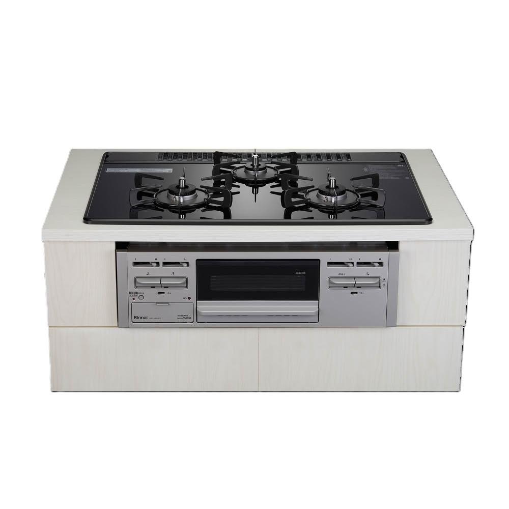 【林內】RB71AM5U32S-VW-TR 爐連烤防漏玻璃三口爐 (含基本安裝)｜嵌入爐｜寬幅爐頭｜小烤箱｜瓦斯爐｜