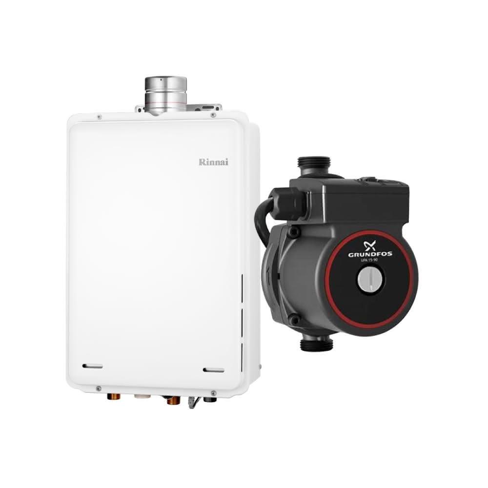 【林內】REU-A2426WF-TR 24L屋內型強制排氣熱水器 NG1/LPG 搭配 GRUNDFOS 葛蘭富 熱水器加壓機