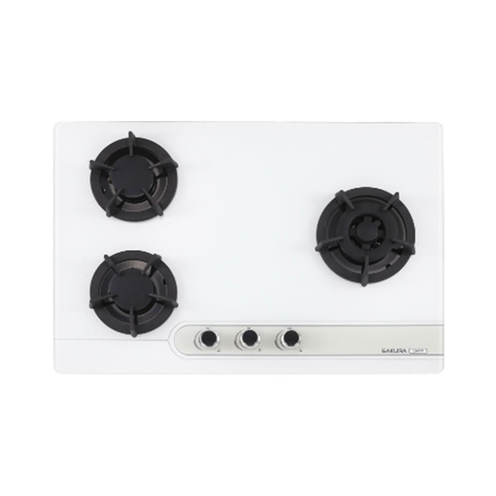 【SAKURA 櫻花】櫻花 SAKURA 三口爐 檯面爐 G2633GW白色 / G2633GB 黑色 (僅限 中彰投 含基本安裝)