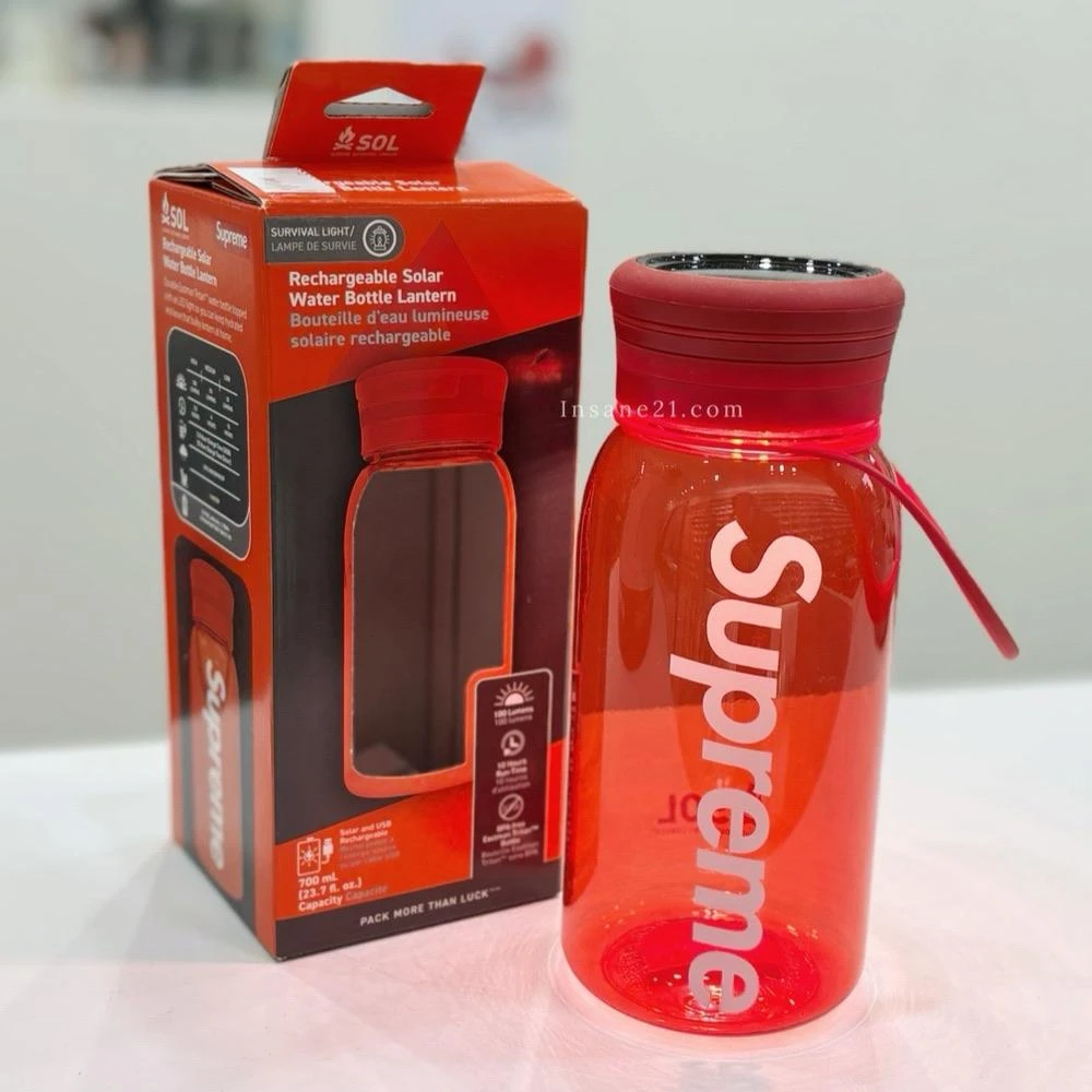 SUPREME】SUPREME SOL WATER BOTTLE LANTERN 太陽能水壺發光水杯700ML