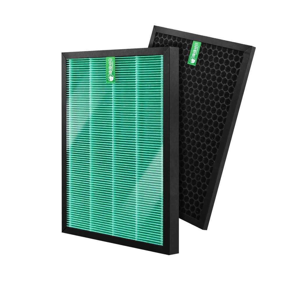 【Have Green Days 綠綠好日】適用 Coway AP-1018F/AP-1018 HEPA抗菌濾網*1+蜂顆活性碳*1