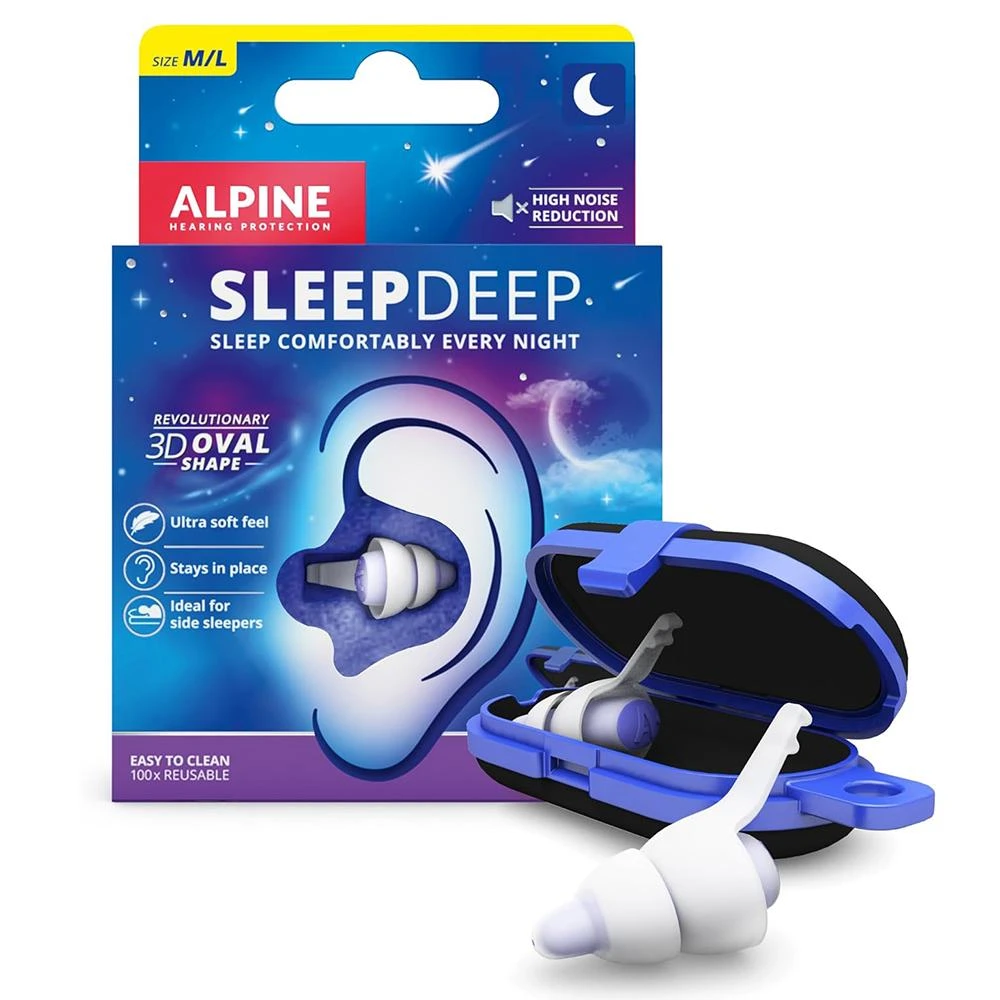 【ALPINE】ALPINE SLEEPDEEP 加強版全頻率睡眠耳塞 荷蘭設計 睡眠專用 降噪 抗敏 含攜帶鑰匙圈 FLY