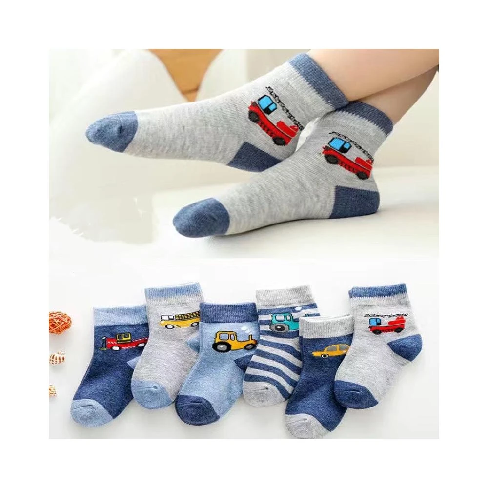 🔥台灣現貨➕發票兒童襪子棉襪秋冬襪子男童襪子秋冬襪運動襪卡通襪汽車襪恐龍襪男童襪