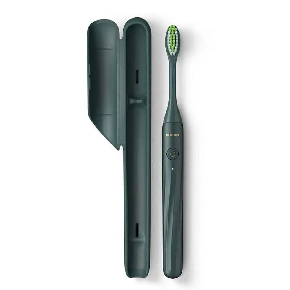 【Philips 飛利浦】One by Sonicare攜帶式旅行盒電動牙刷 HY1200綠色(平行輸入☆全新品外盒凹損