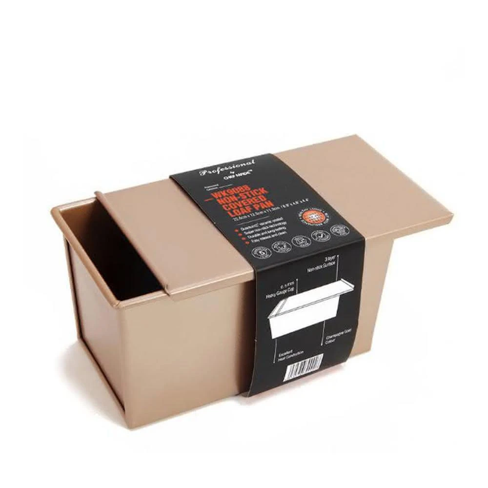 【Chefmade 學廚】< WK9088 450g不沾吐司模 > 含蓋滑蓋吐司盒 12兩吐司模 烘焙麵包烤模 Chefmade