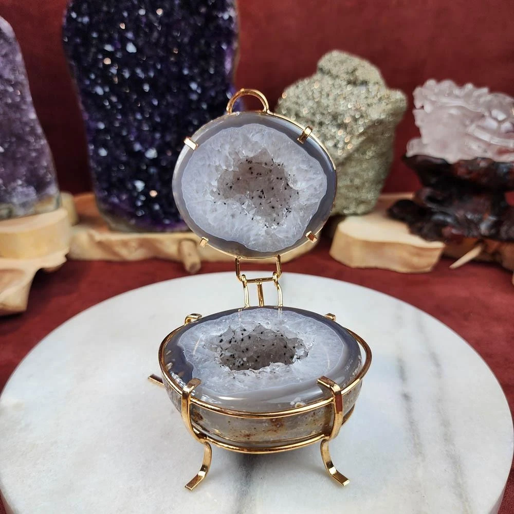 藍夜水晶】星空璀璨瑪瑙聚寶盆AG04