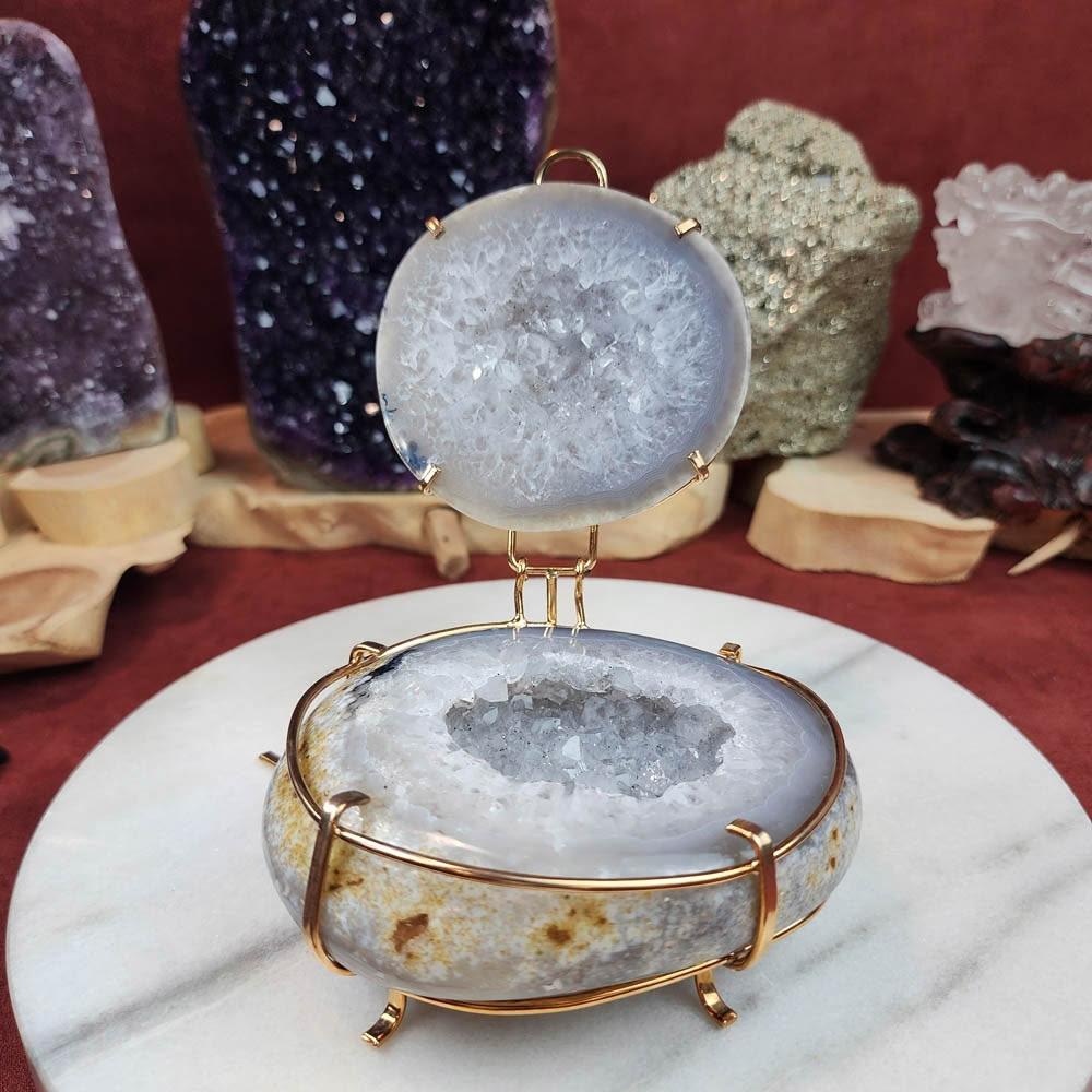 藍夜水晶】星空璀璨瑪瑙聚寶盆AG04