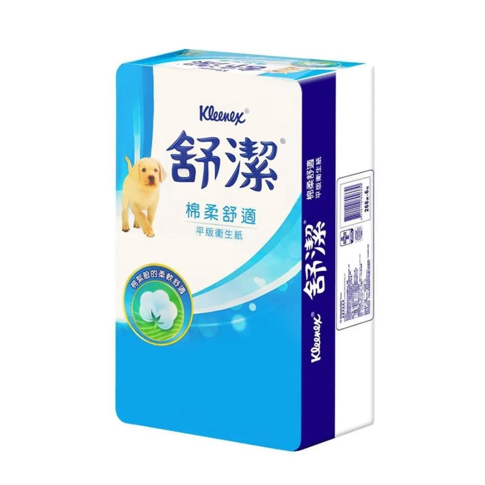 【Kleenex 舒潔】平版式 衛生紙 300張(6包x8串/箱)