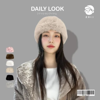 【ZOII 佐壹】蓬鬆柔絨毛絨絨蒙古帽 東北帽 保暖帽 毛毛帽 冬季毛帽 針織帽 賞雪帽 毛絨帽#103027