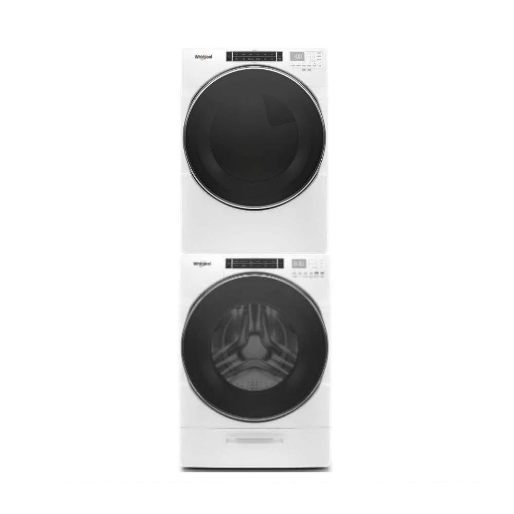 【Whirlpool 惠而浦】17公斤變頻滾筒洗衣機8TWFW8620HW +16公斤瓦斯乾衣機8TWGD8620HW可堆疊