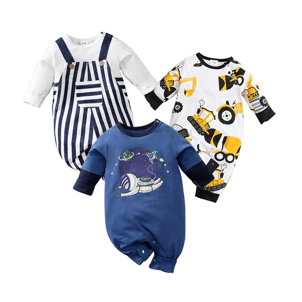 【雪倫小舖】純棉長袖連身衣 寶寶衣 新生兒包屁衣 童衣