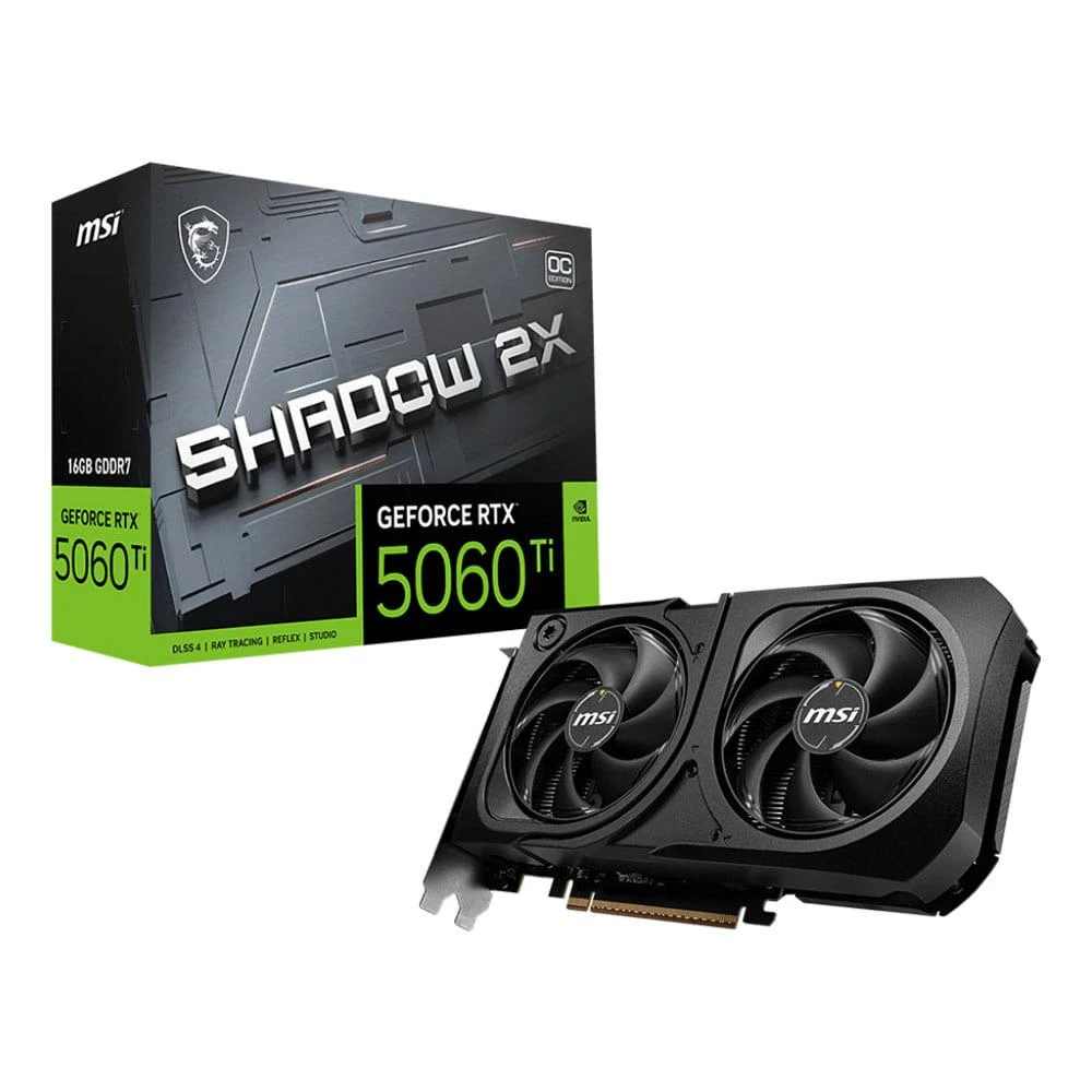 【MSI 微星】RTX5060Ti 16G SHADOW 2X OC PLUS 顯示卡 長22.6 公分
