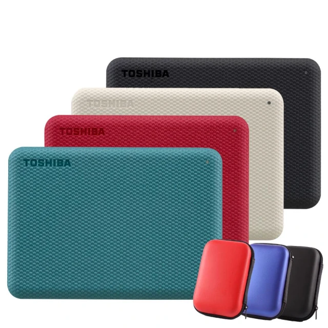 【TOSHIBA 東芝】贈送 硬碟收納包 Canvio Advance V10 1T 1TB 2.5吋 外接式硬碟 高速輕薄 行動硬碟 隨身硬碟